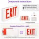7LEDS LED Exit Sign, Red Letter Emergency Exit Lights,