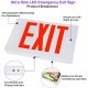 7LEDS LED Exit Sign, Red Letter Emergency Exit Lights, 7LEDS LED Exit Sign, Red Letter Emergency Exit Lights,