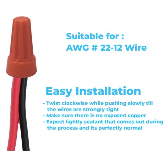 Orange Winged Wire Connectors